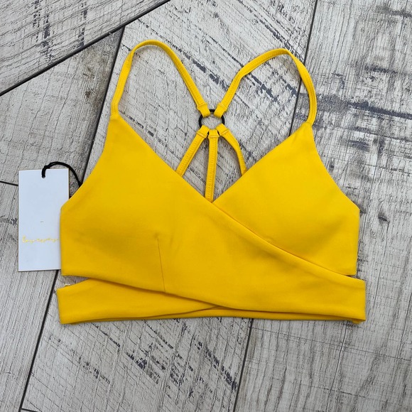 Revolve Lovewave  Brittany Sports Bra Yellow Size Medium - Picture 5 of 10